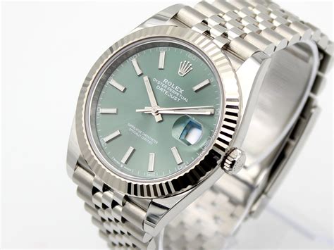 rolex datejust 41 mint green jubilee|rolex datejust 41 woman.